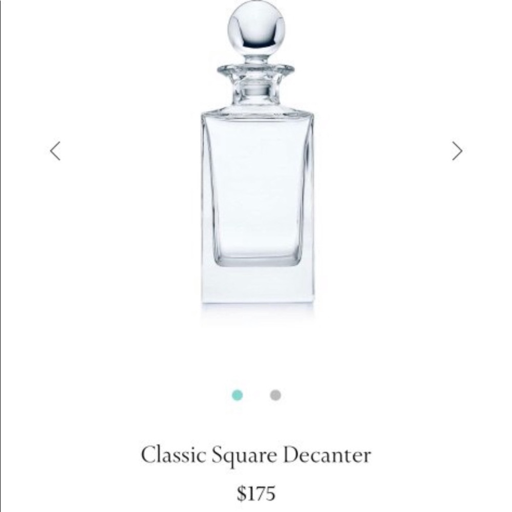 Tiffany’s decanter brand new in the box